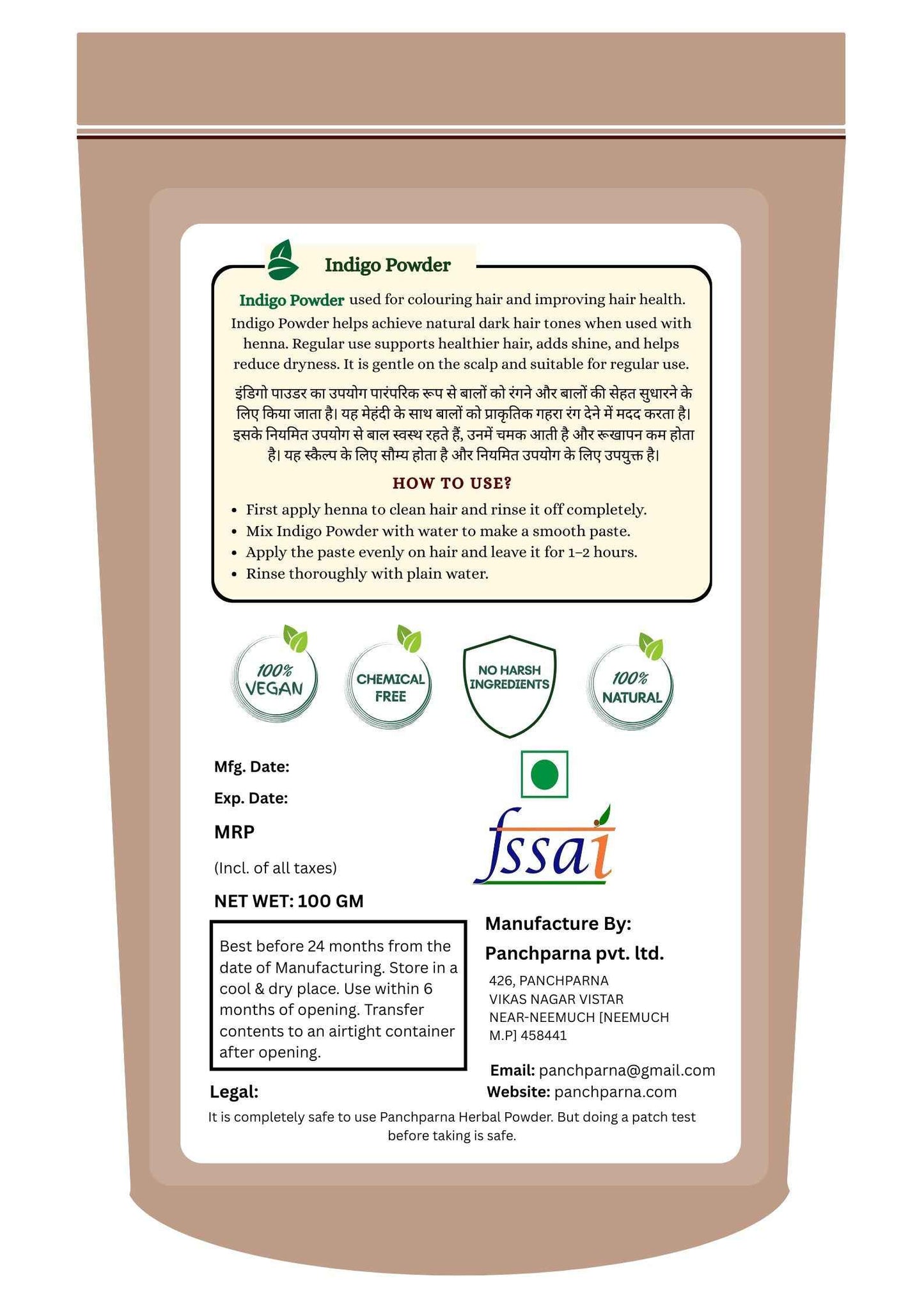 Panchparna Indigo Powder