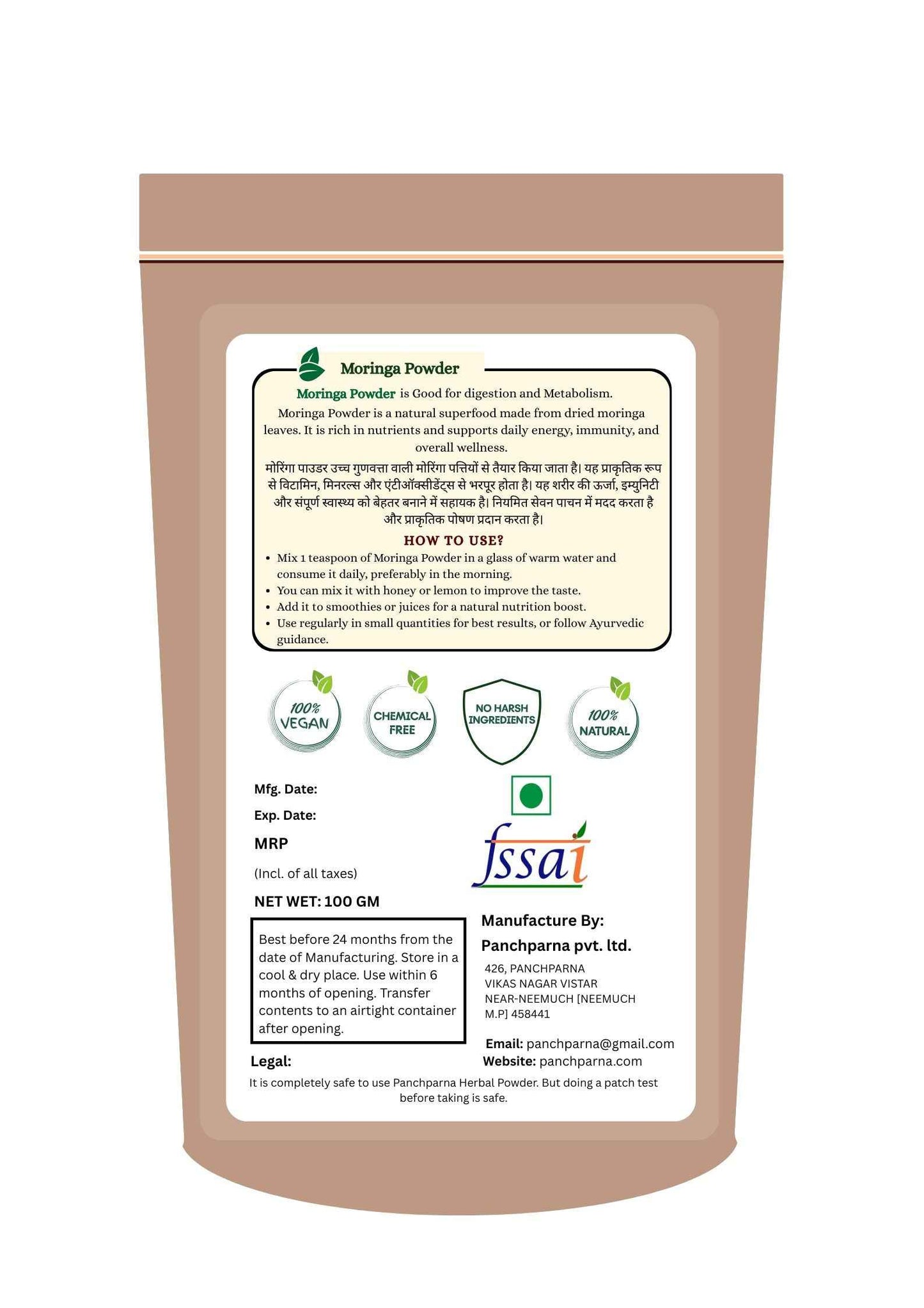 Panchparna Herbal Moringa Powder